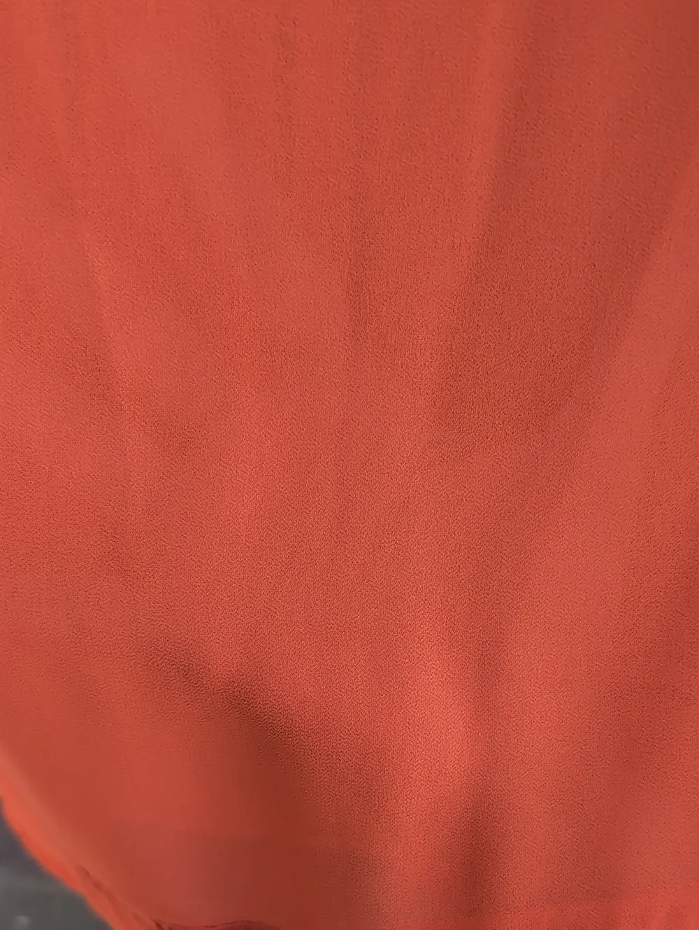 Michael Kors Classic Orange V-Neck Long Sleeve Blouse Size Large